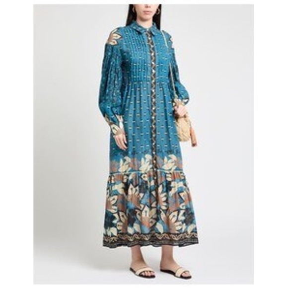 FARM Rio Dresses & Skirts - FARM Rio Teal Floral Maxi Dress